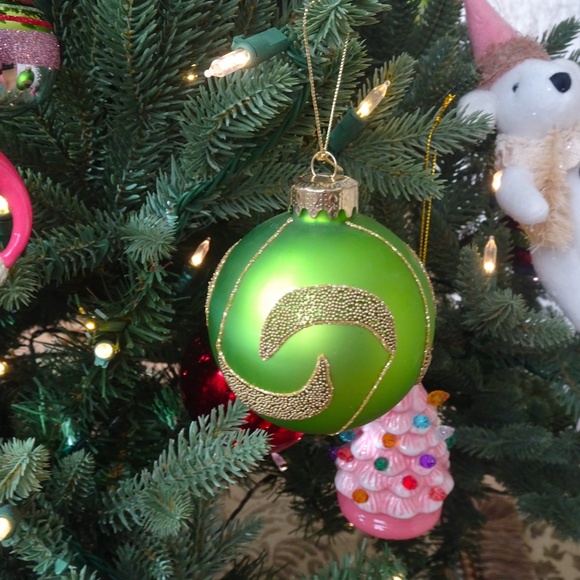 Set of 10 Red Green & Purple Glass Ball Christmas Ornaments Xmas Holiday Decor - Picture 8 of 11